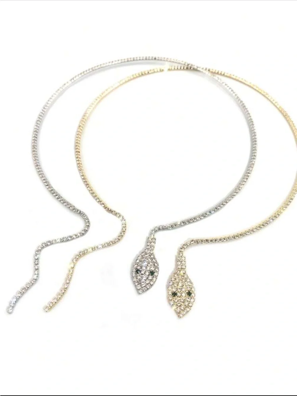 NEW❗️Elegant Crystal Snake Lariat Necklace. Luxury Snake Necklace 🐍